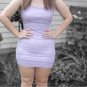 Sparkly light purple homecoming dress